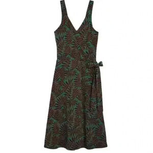 41 Hawthorn Tie Waist Midi Dress in Floral Tropical Green/Peach. Size Small. NWT